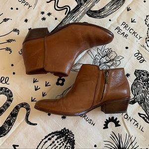 Sam Edelman Petty Brown Leather Booties
